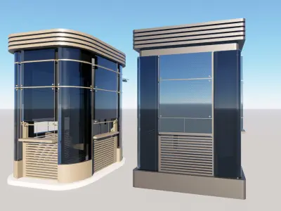 3D Guard post portal gate 3D model