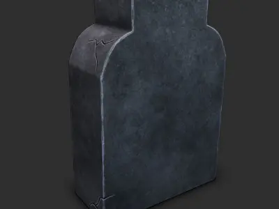 gravestone tombstone with lights Low-poly 3D model
