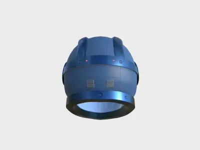 Astronaut Helmet B03 Blue - Character Design Fashion Low-poly 3D model