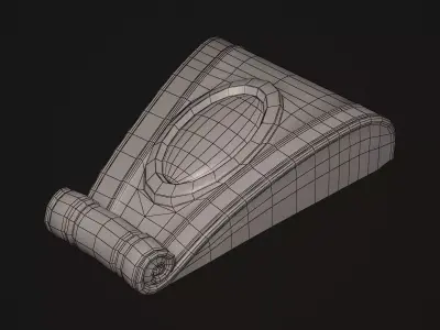 km0290b door handle Low-poly 3D model