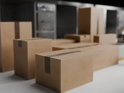 Modular Sci-Fi Laboratory Pack Low-poly 3D model