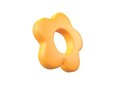 Flower Symbol v3 001 Low-poly 3D model