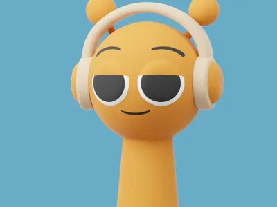 Orange - Sprunki 3D model