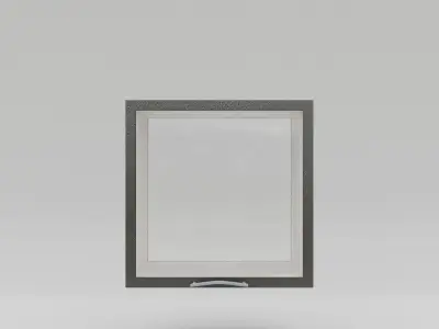 Fireplace square frame with glass door Free 3D model