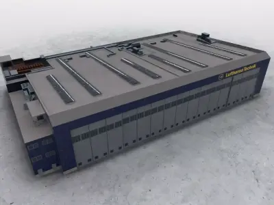 LBSF Hangar 3 Low-poly 3D model