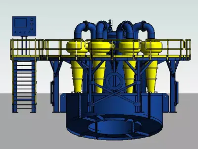 ME-Cyclone water treatment plant 3D model