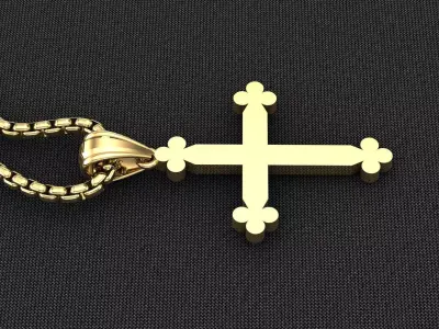 Cross Light Gold 3CP070 3DM STL 3D model