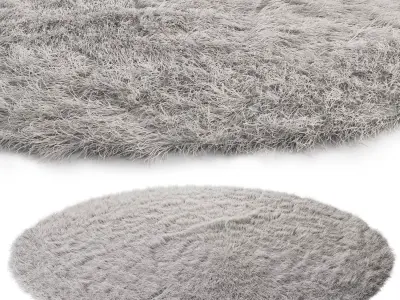Cozy Fur Carpet 3D model