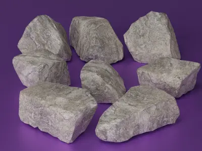 Rock Stone Low-poly 3D model