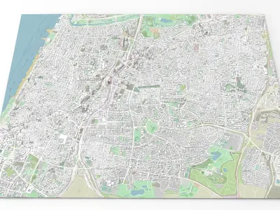 Cityscape Holon Israel 3D model