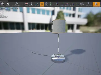 Modern floor lamp LOD and low poly Low-poly 3D model
