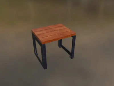 Garden Chair 01 Low-poly 3D model