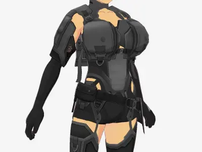 Sakura Anime Girl Vrchat 3d Model Low-poly 3D model