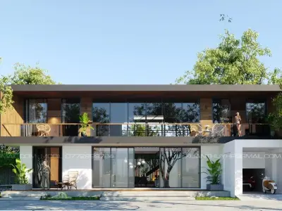 exterior house  Low-poly 3D model buy