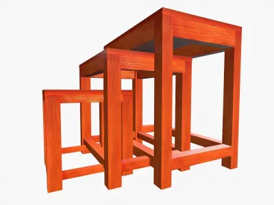  Tabel Free low-poly 3D model