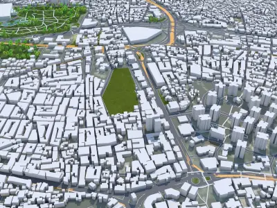 Bursa Turkiye 40km Low-poly 3D model
