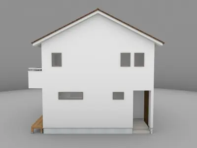 House model for background 22 Low-poly 3D model