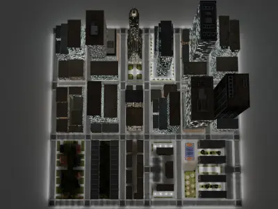 City M1 Low-poly 3D model