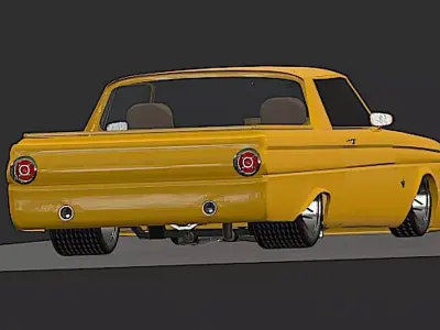 1965 Pro Street Hotrod - High Poly 3D model