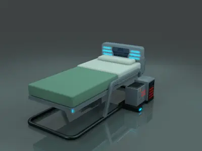 Sci Fi Bed 3D model