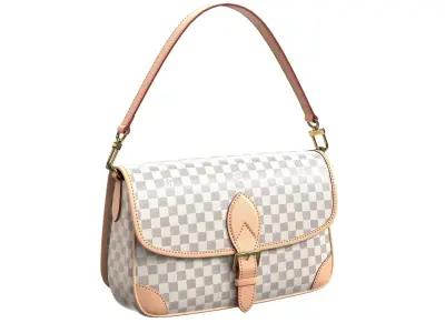 Louis Vuitton LV Diane Bag Damier Azur Canvas Low-poly 3D model