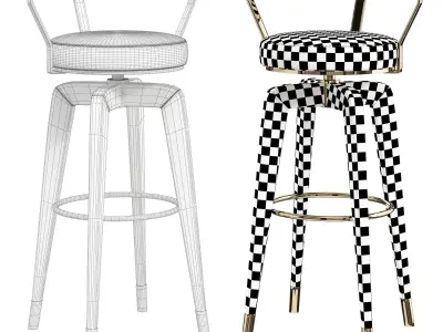 BAR CHEAIR GILMOR Low-poly 3D model