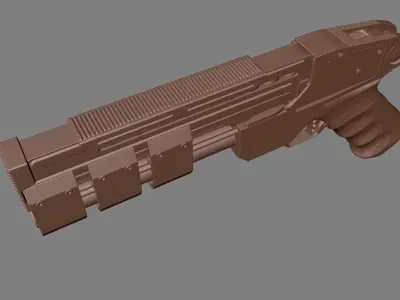 Future Pistol 16mm Sci-Fi 3D Print 3D print model
