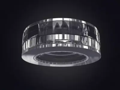 Circular Glass Lamp 3D model