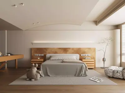 Bedroom interior scenes 3D model