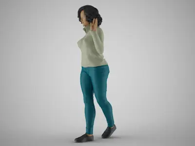 Girl Greetings from Afar 3D print model