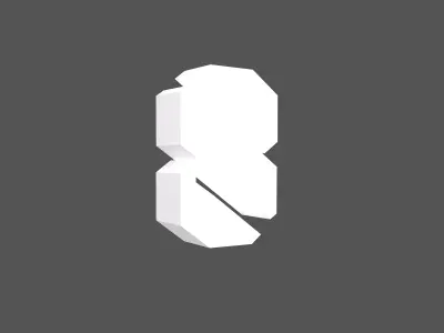 Sci-Fi Number 8 v1 002 Low-poly 3D model