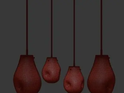 Untitled modern glass pendant lights 3D model