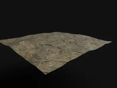 Largest And Lightest 3D Terrains  5 Km  3-1 Miles Low-poly 3D model