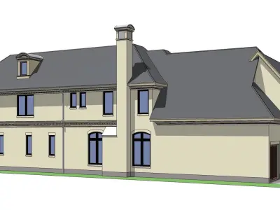P186-Sketchup 1006 house architecture 3D model