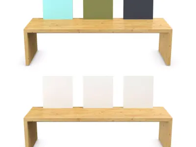 Wooden bench 3D model