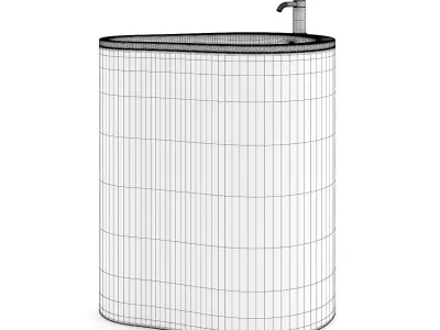 Black Standing Sink 3D model