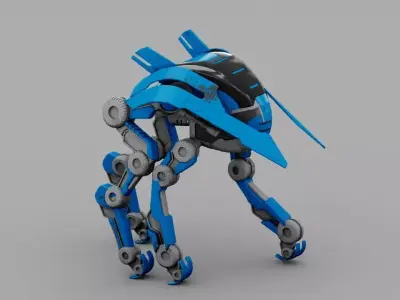 Alien Bot rigged 3D model