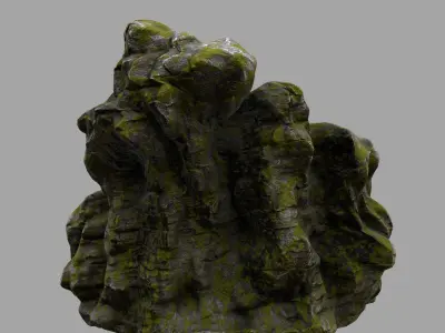 Rock Low-poly 3D model 2