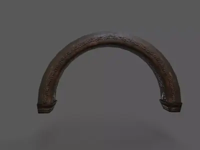 Old wood arc Low-poly 3D model