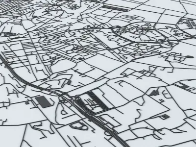 Tbilisi Road Network and Streets 3D model