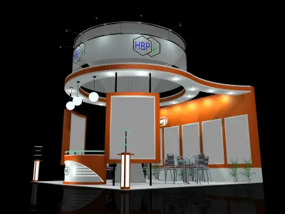 stall design 15 x 15  side open-3 Low-poly 3D model