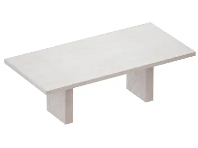 Dunewood Whitewashed Dining Table Crate and Barrel 3D model