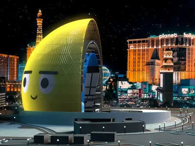  Sphere of Las Vegas with cutaway 