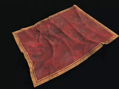 Old Carpet 4 Low-poly 3D model