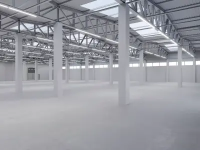 Industrial Warehouse Interior 2 Low-poly 3D model