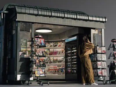 Newspaper Stand  3D model