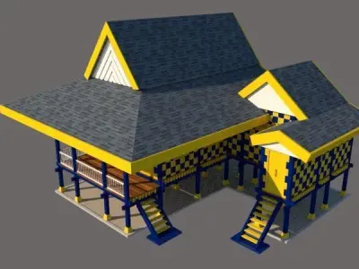 RUMAH TRADISIONAL MELAYU PERLIS DARUL SUNNAH Free 3D print model
