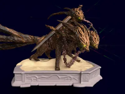 Elden Ring Nightreign Gladius Beast of Night Tricephalos 3D print model