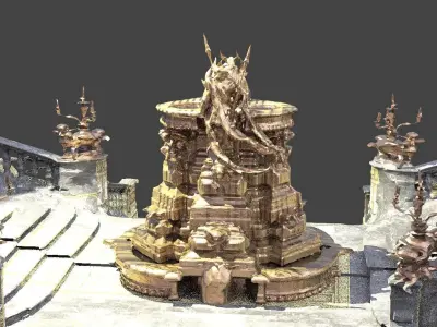 Gothic hall Fantasy 2  3D model
