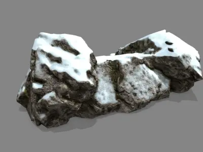 Rock  Gate Low-poly 3D model 2
